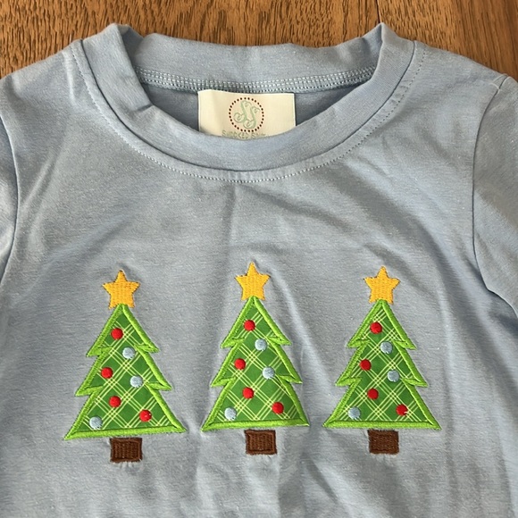 Smocked South Christmas Onesie - Picture 2 of 4